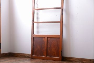 和製アンティーク　背の高いモールガラス入りドア