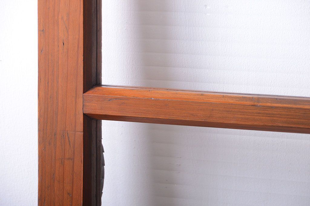 和製アンティーク　背の高いモールガラス入りドア