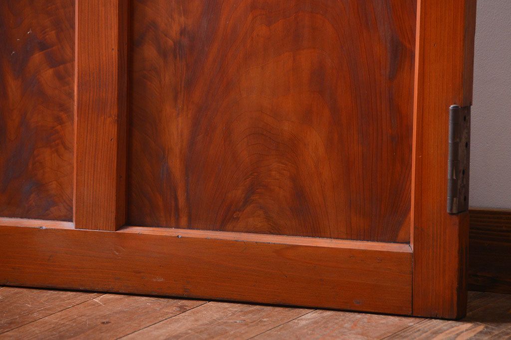 和製アンティーク　背の高いモールガラス入りドア