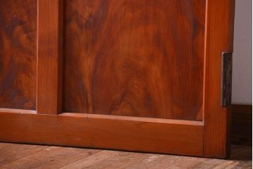 和製アンティーク　背の高いモールガラス入りドア