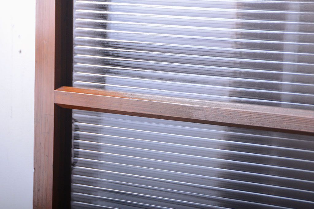 和製アンティーク　背の高いモールガラス入りドア