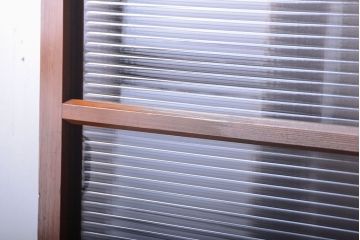 和製アンティーク　背の高いモールガラス入りドア