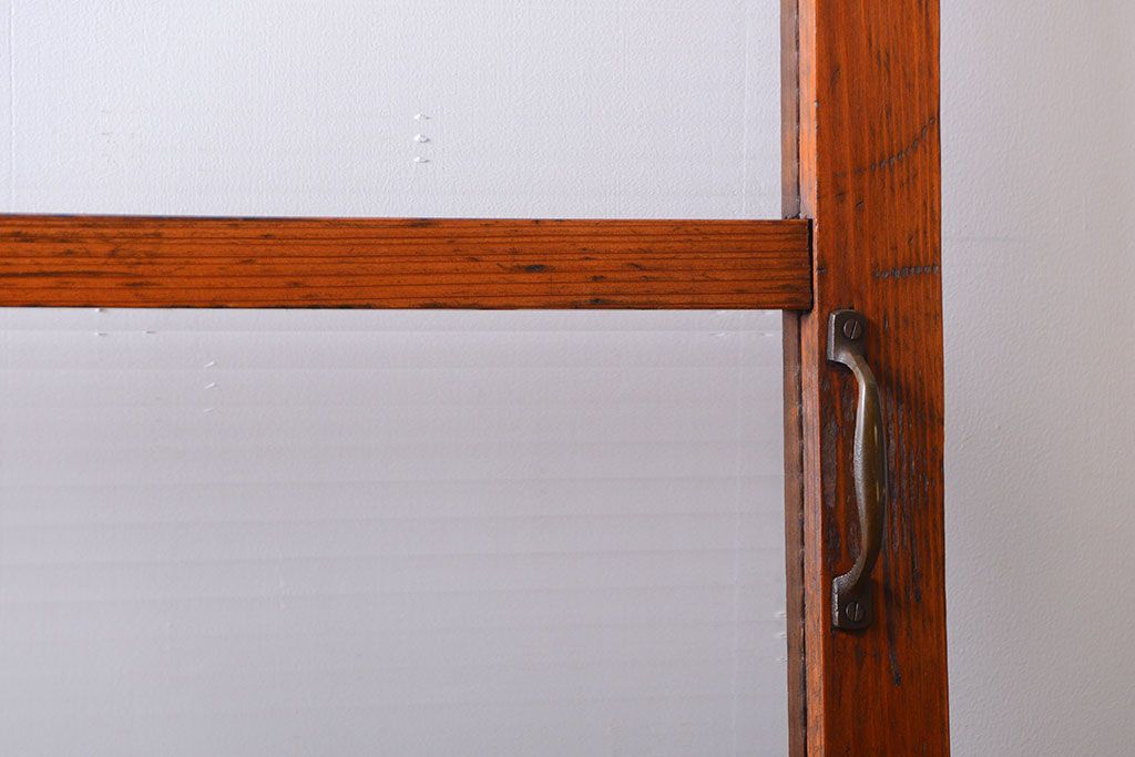 和製アンティーク　背の高いモールガラス入りドア