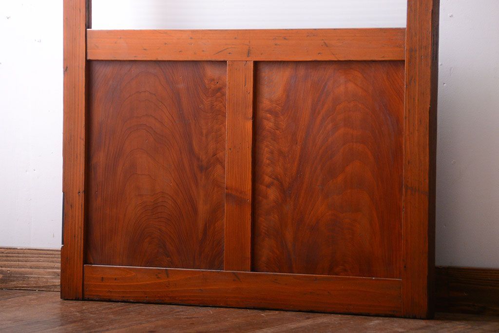 和製アンティーク　背の高いモールガラス入りドア