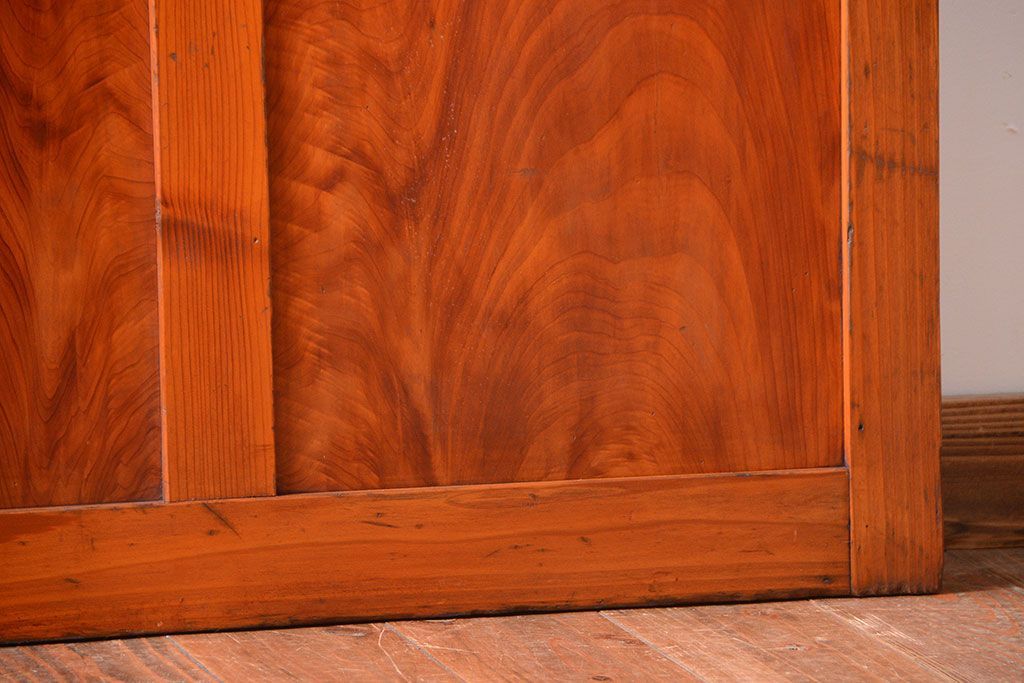 和製アンティーク　背の高いモールガラス入りドア