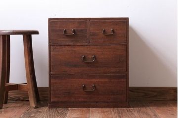 アンティーク家具　和製アンティーク　古い木のシンプルな小引き出し