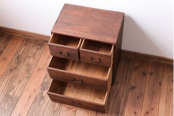 アンティーク家具　和製アンティーク　古い木のシンプルな小引き出し