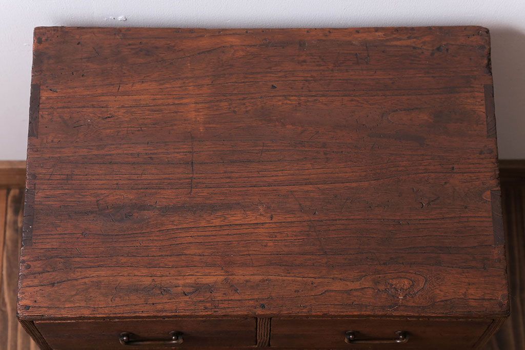 アンティーク家具　和製アンティーク　古い木のシンプルな小引き出し