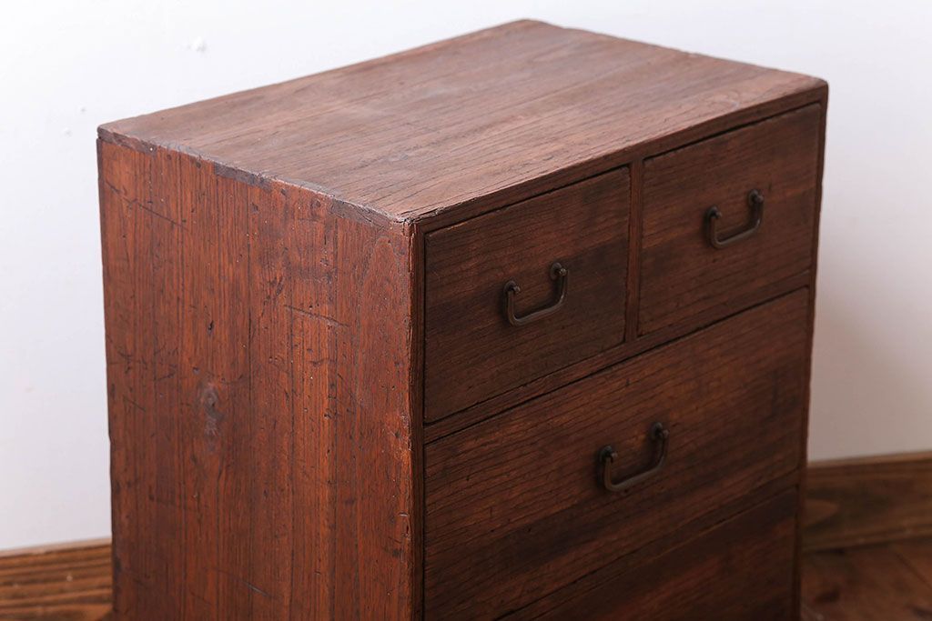 アンティーク家具　和製アンティーク　古い木のシンプルな小引き出し