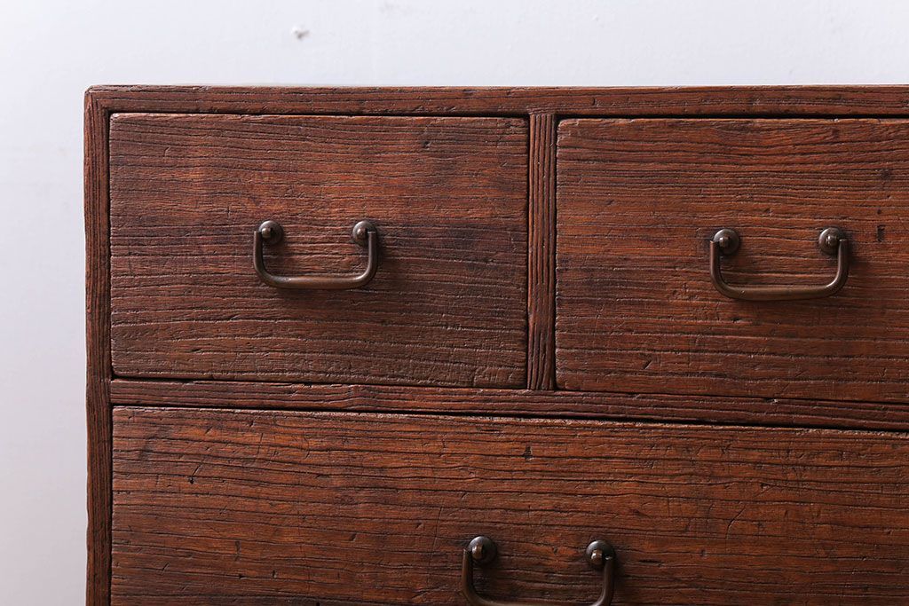 アンティーク家具　和製アンティーク　古い木のシンプルな小引き出し