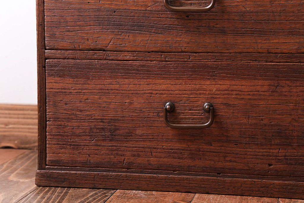 アンティーク家具　和製アンティーク　古い木のシンプルな小引き出し
