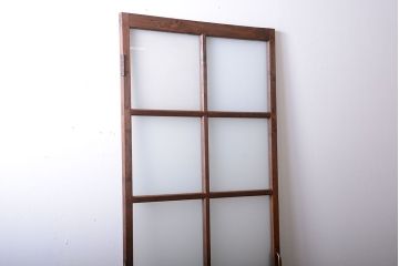 和製アンティーク　古い木製のすりガラス入りドア