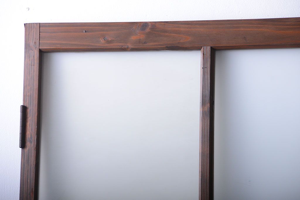 和製アンティーク　古い木製のすりガラス入りドア