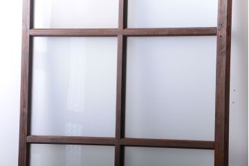 和製アンティーク　古い木製のすりガラス入りドア