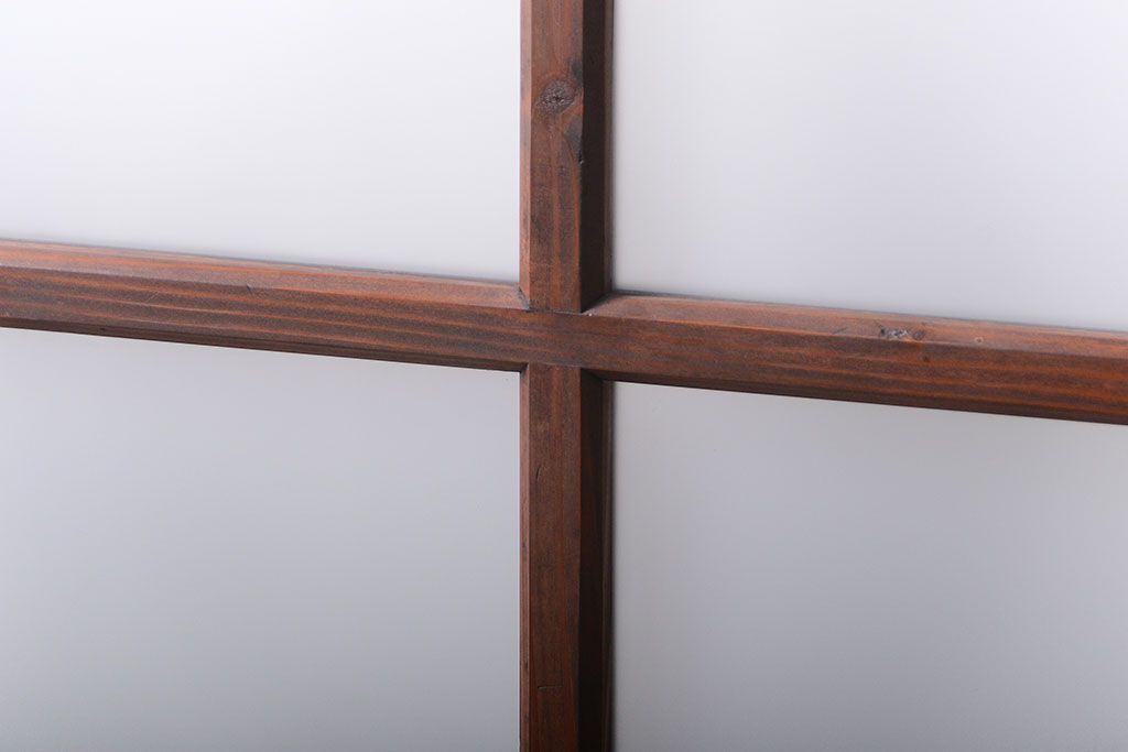 和製アンティーク　古い木製のすりガラス入りドア