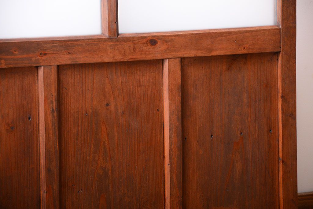 和製アンティーク　古い木製のすりガラス入りドア