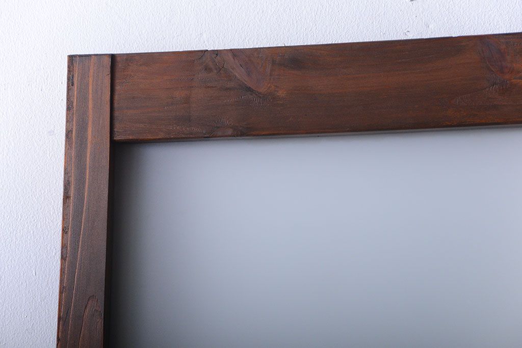 和製アンティーク　古い木製のすりガラス入りドア