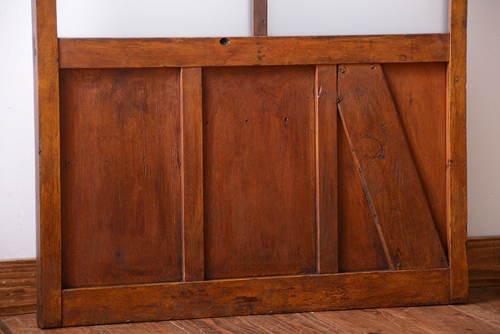 和製アンティーク　古い木製のすりガラス入りドア