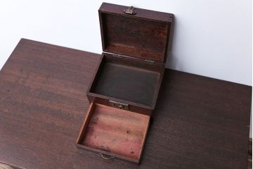 アンティーク雑貨　和製アンティーク　古いナラ材の小さな木箱