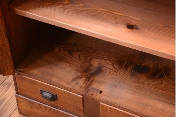 レトロ家具　アンティーク　レトロな古い木製の本箱(ブックケース)