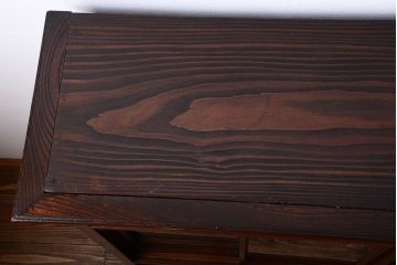 アンティーク家具　古民具・骨董　黒柿材と欅材!アンティーク茶箪笥