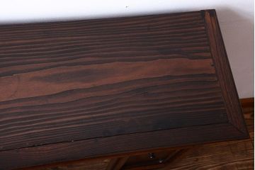 アンティーク家具　古民具・骨董　黒柿材と欅材!アンティーク茶箪笥