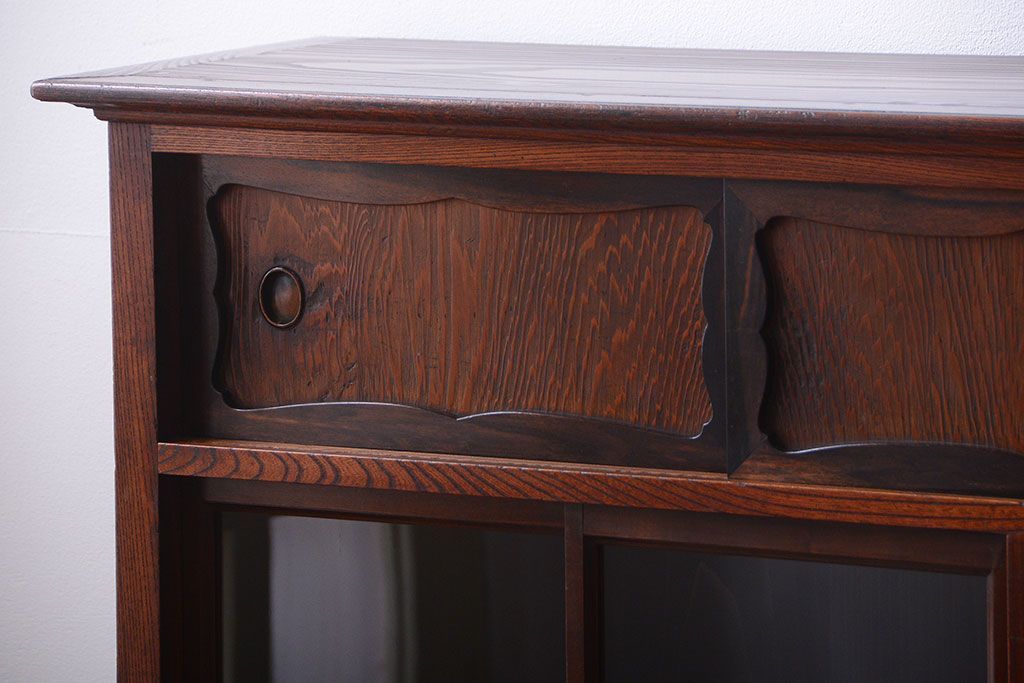 アンティーク家具　古民具・骨董　黒柿材と欅材!アンティーク茶箪笥