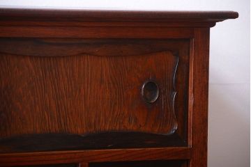 アンティーク家具　古民具・骨董　黒柿材と欅材!アンティーク茶箪笥