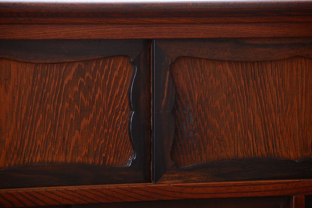 アンティーク家具　古民具・骨董　黒柿材と欅材!アンティーク茶箪笥