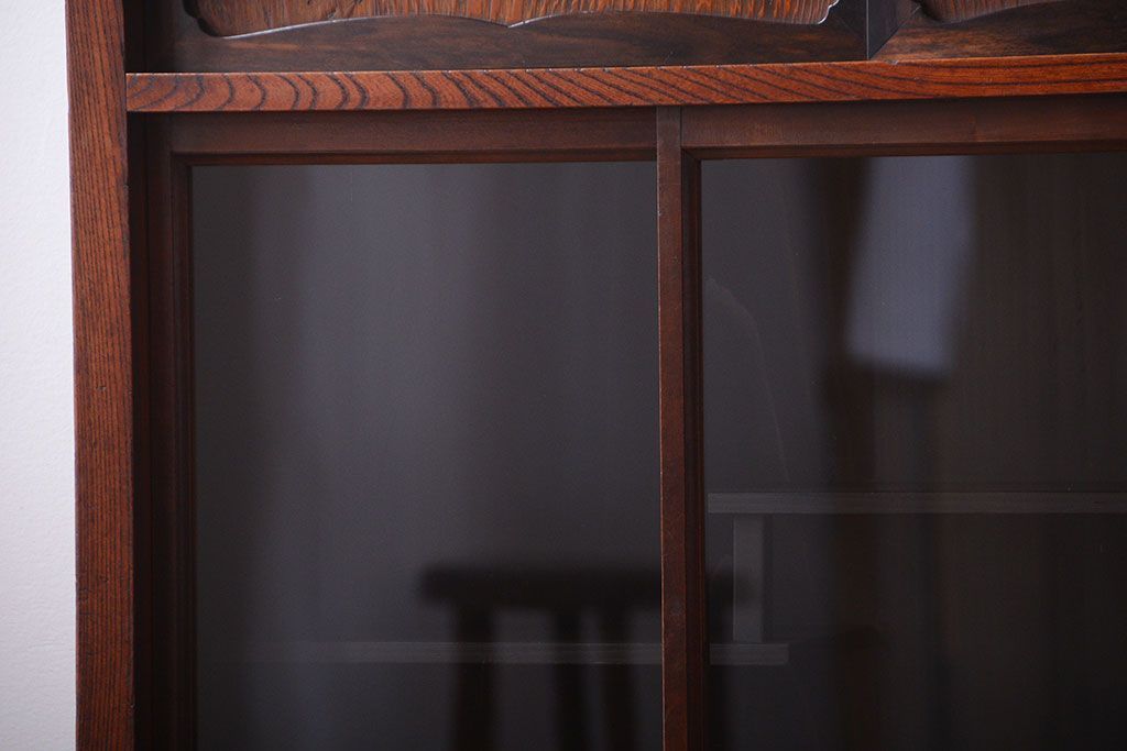 アンティーク家具　古民具・骨董　黒柿材と欅材!アンティーク茶箪笥