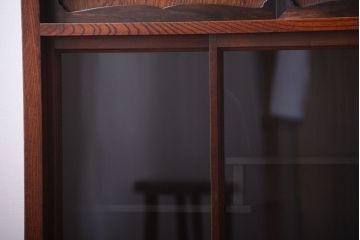 アンティーク家具　古民具・骨董　黒柿材と欅材!アンティーク茶箪笥