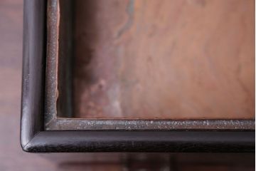 古民具・骨董　とても小さな総欅材のアンティーク火鉢