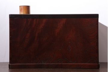 古民具・骨董　とても小さな総欅材のアンティーク火鉢