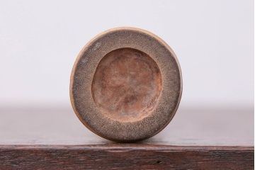 古民具・骨董　とても小さな総欅材のアンティーク火鉢