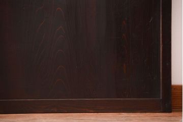 和製アンティーク　モダンな色ガラス入り帯戸2枚セット(1)(ガラス帯戸)