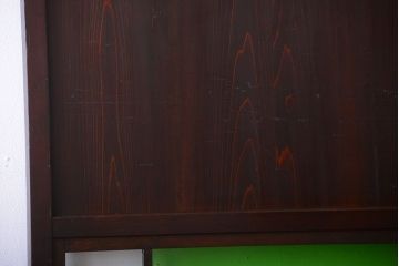 和製アンティーク　モダンな色ガラス入り帯戸2枚セット(1)(ガラス帯戸)