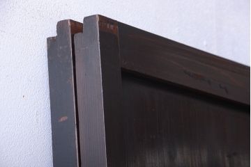 和製アンティーク　モダンな色ガラス入り帯戸2枚セット(2)(ガラス帯戸)