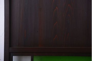 和製アンティーク　モダンな色ガラス入り帯戸2枚セット(2)(ガラス帯戸)