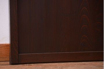 和製アンティーク　モダンな色ガラス入り帯戸2枚セット(2)(ガラス帯戸)