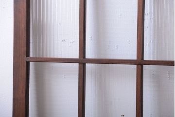 和製アンティーク　モールガラス入り!レトロな格子ドア
