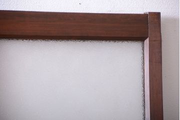 古民具・骨董　古い木が味わい深いガラス戸2枚セット(2)