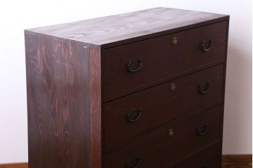 アンティーク家具　シンプルで上品なアンティーク衣装箪笥(チェスト)(2)