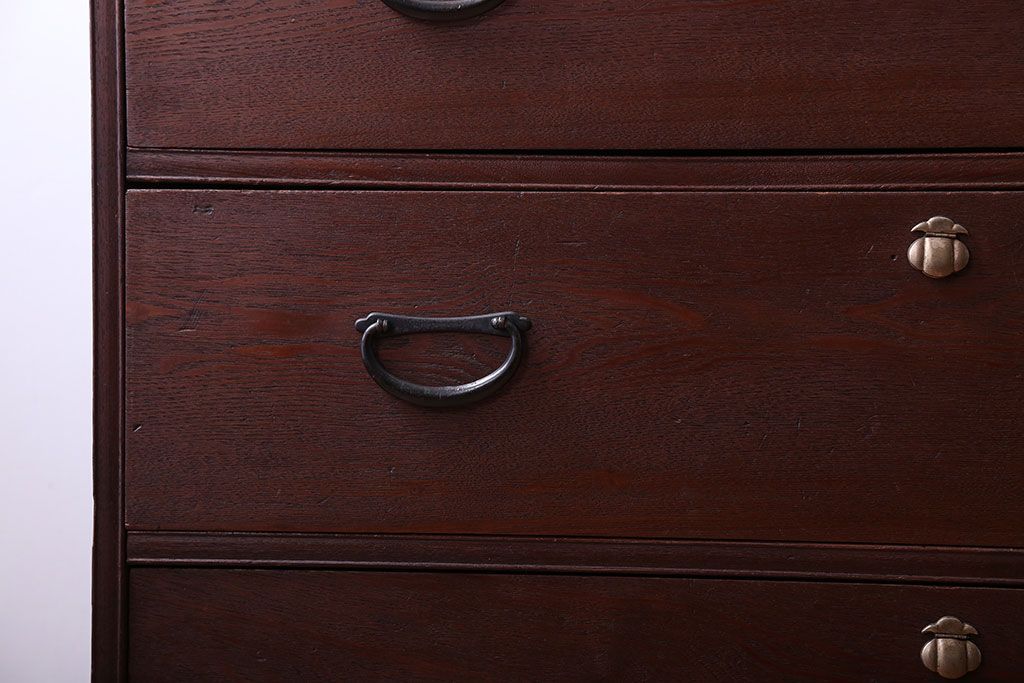 アンティーク家具　シンプルで上品なアンティーク衣装箪笥(チェスト)(2)