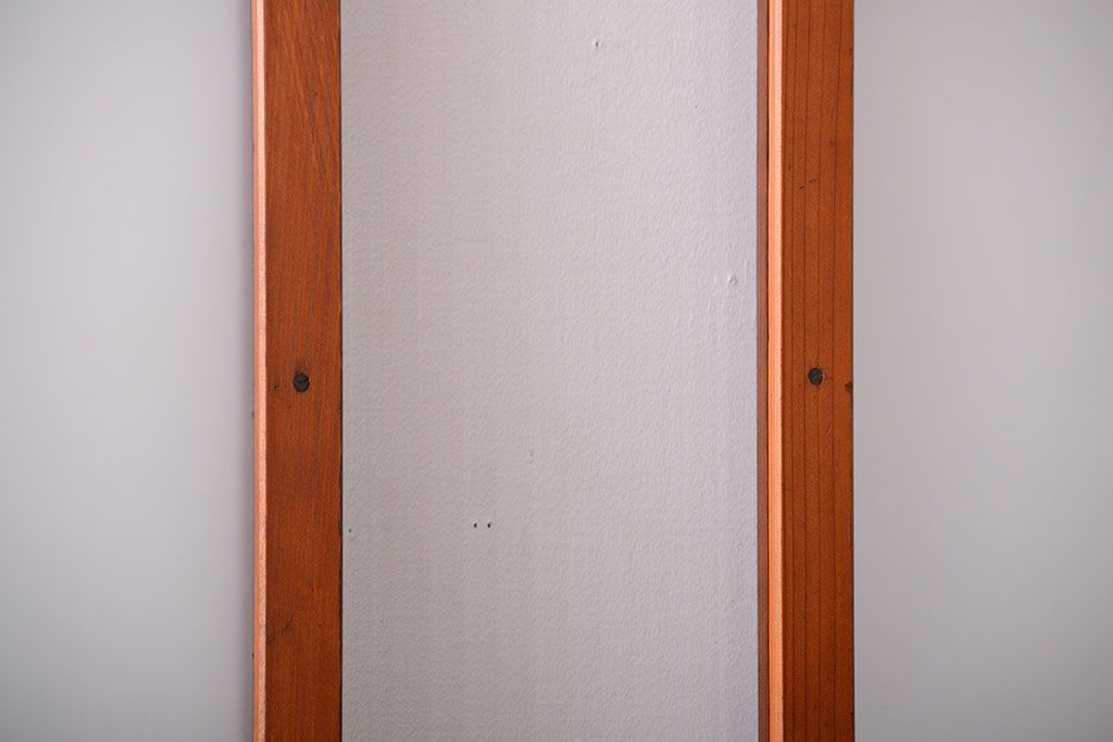 昭和レトロ　モールガラス、すりガラス入り!古い木のガラス引き戸2枚セット