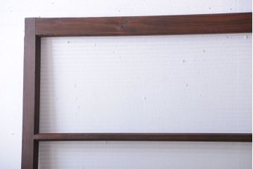 アンティーク　古い木製のモールガラス入り引き戸