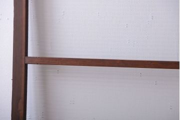 アンティーク　古い木製のモールガラス入り引き戸