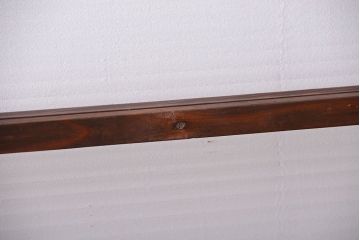 アンティーク　古い木製のモールガラス入り引き戸