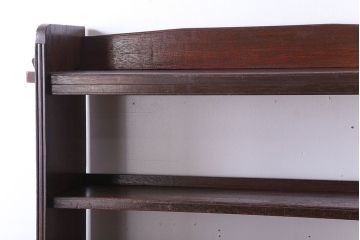 アンティーク家具　和製アンティーク　古い木製のシンプルな本棚(ブックシェルフ)