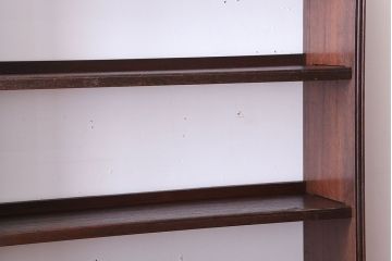 アンティーク家具　和製アンティーク　古い木製のシンプルな本棚(ブックシェルフ)