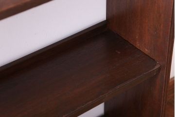 アンティーク家具　和製アンティーク　古い木製のシンプルな本棚(ブックシェルフ)